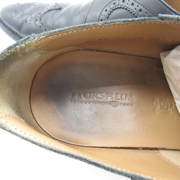 Florsheim Mens Size 10.5 D Sabato 12127 Black Leather Wingtip Monk Strap Shoes main image 7